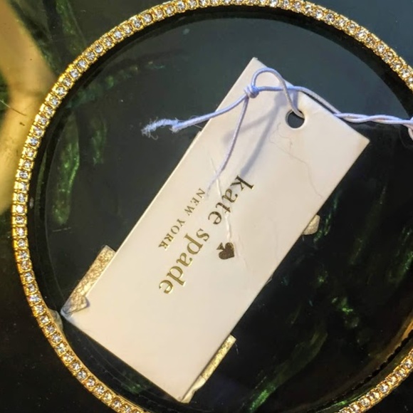 kate spade Jewelry - Kate Spade New York Bangle Gold white stones NWT